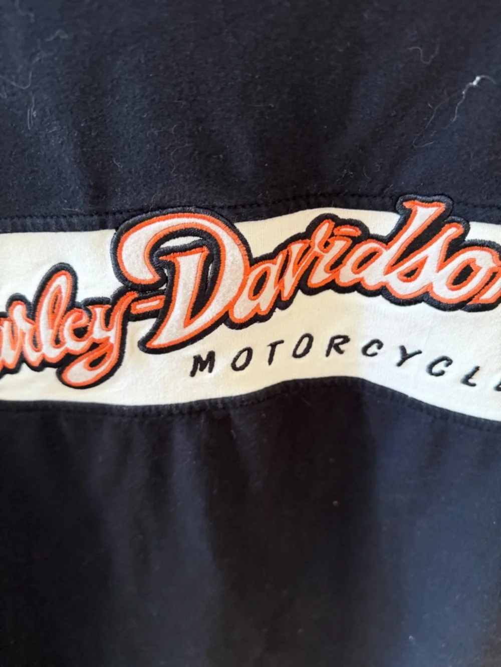 Harley Davidson Zip Hoodie XL Black Orange Biker Graphic Jacket - Picture 6 of 8